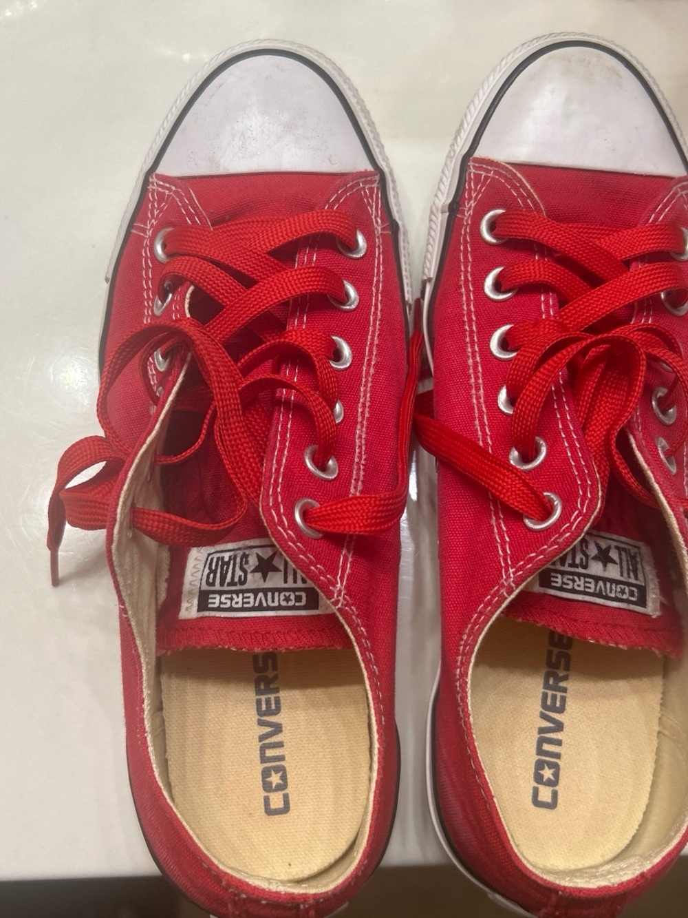 Converse Red Low Top Sneakers